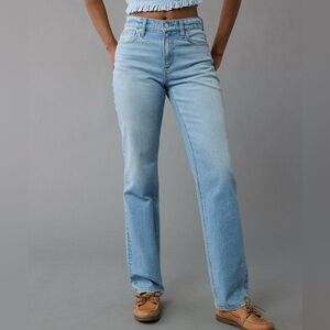 American Eagle Stretch Super High Rise Straight Jeans Women’s Size 00 X-Short